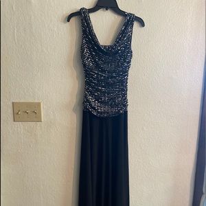 Long black evening gown